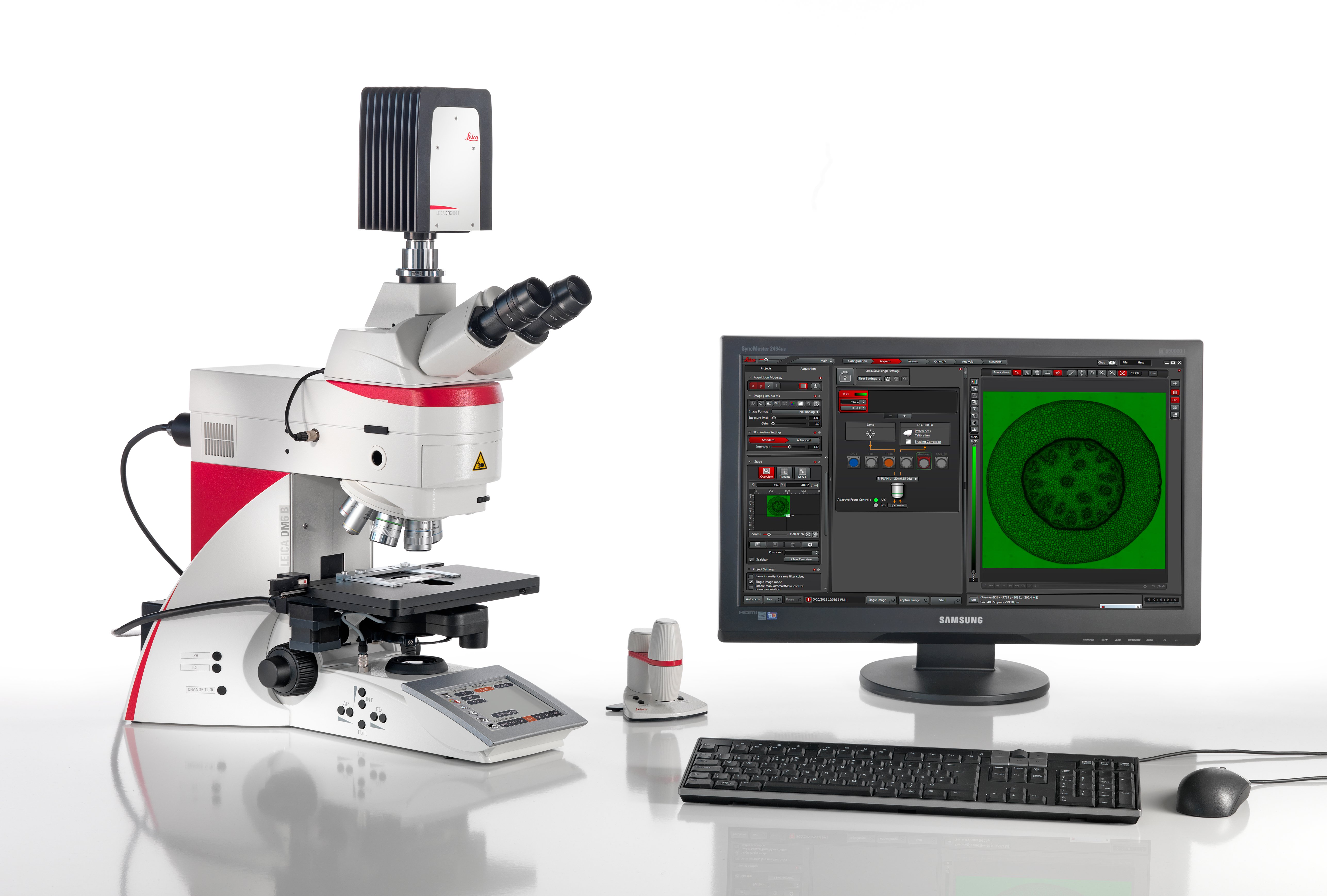 LAS X Widefield Systems performs workflow-guided advanced image analysis and includes a full range of image enhancement tools.