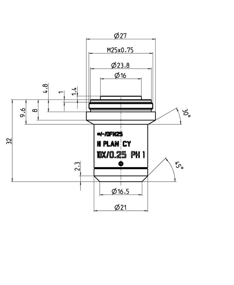 HI PLAN CY 10x/0,25 PH1