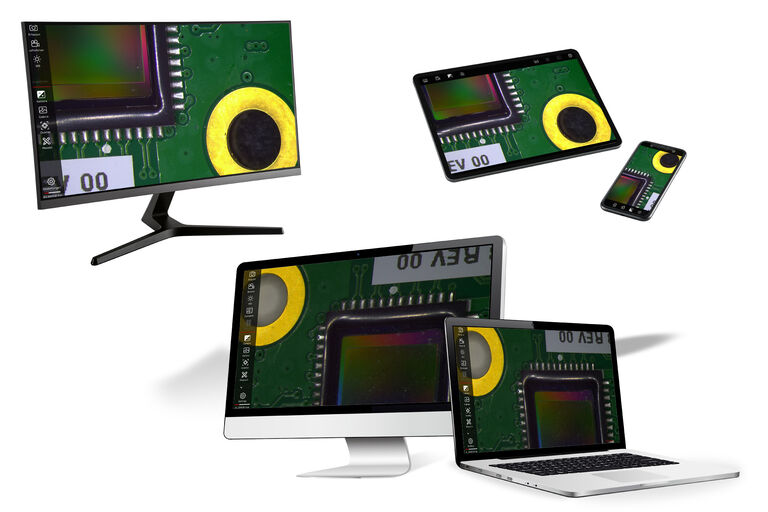 Enersight软件界面支持多种操作模式，例如屏幕菜单式调节方式、移动设备或计算机操作模式。