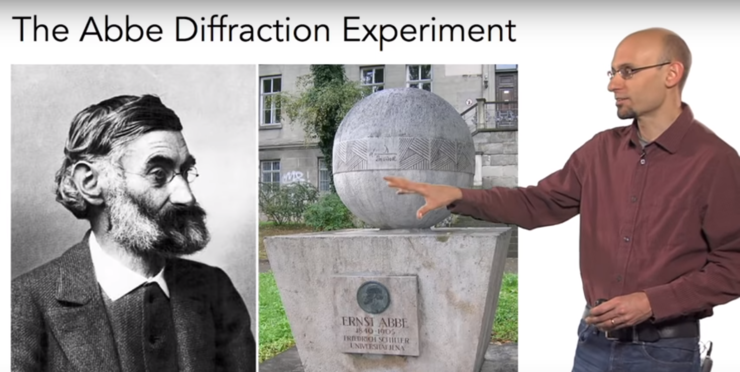 [Translate to chinese:] Video Talk by Kurt Thorn: The Abbe Diffraction Experiment