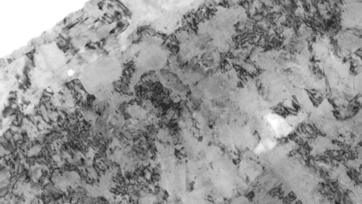 Cross Section, Copper and Gold Layers – TEM image. Courtesy of WWU Münster, Germany. 