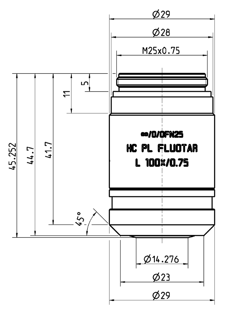 HC PL FLUOTAR L 100x/0,75