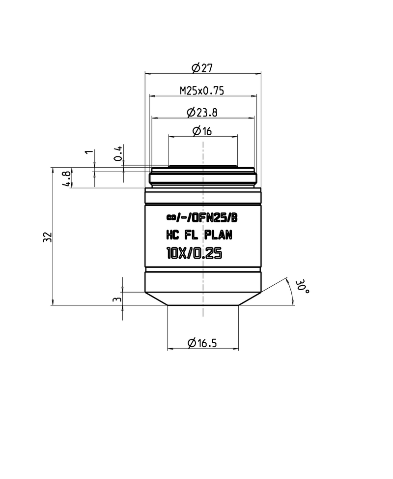 HC FL PLAN 10x/0,25