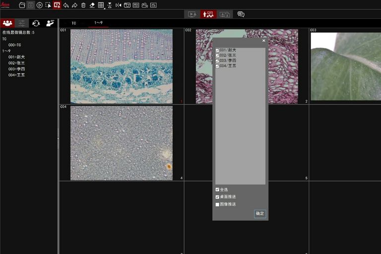 real-time synchronisation of images from the teacher's end to the student's end