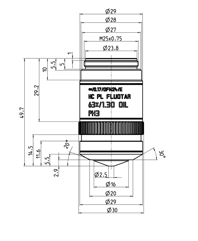 HC PL FLUOTAR 63x/1,30 OIL PH3