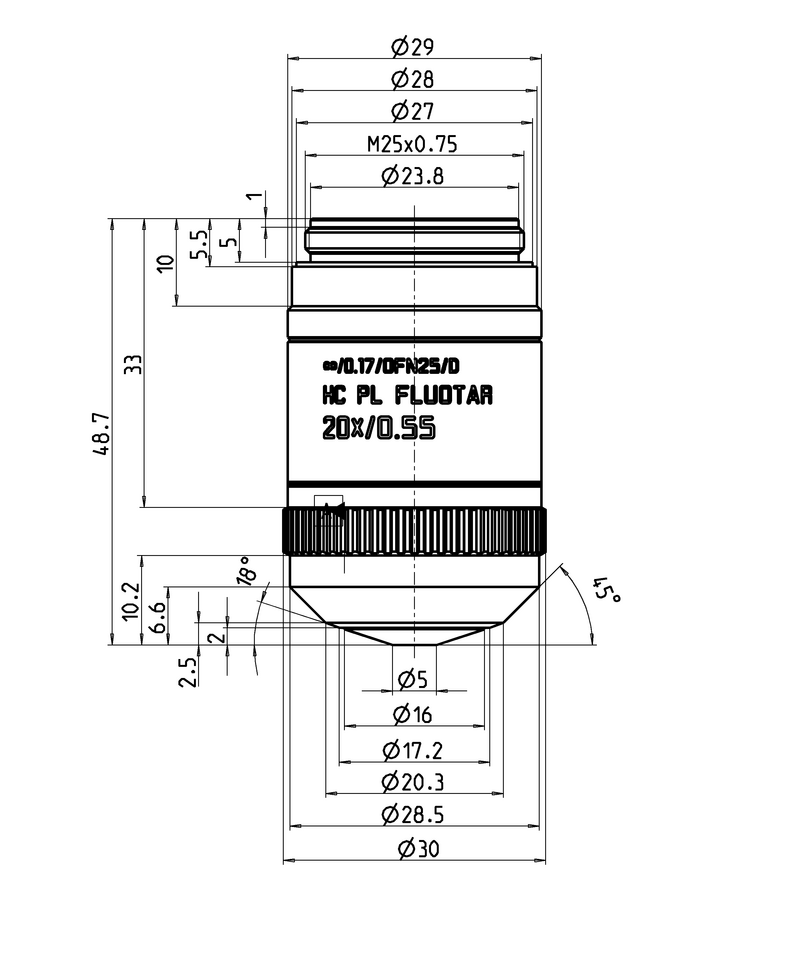 HC PL FLUOTAR 20x/0,55