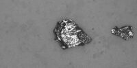 Example of a steel particle which could be found during cleanliness analysis of parts and components. 