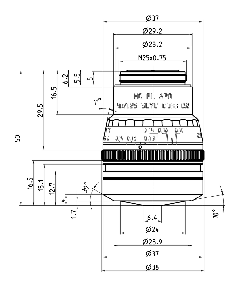 HC PL APO 40x/1,25 GLYC CORR CS2