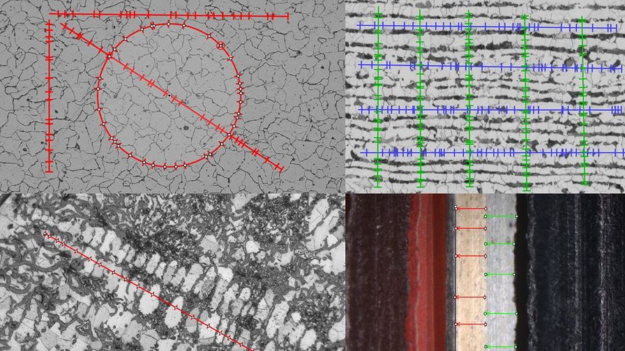 用于微观结构体视学分析的合金图像。