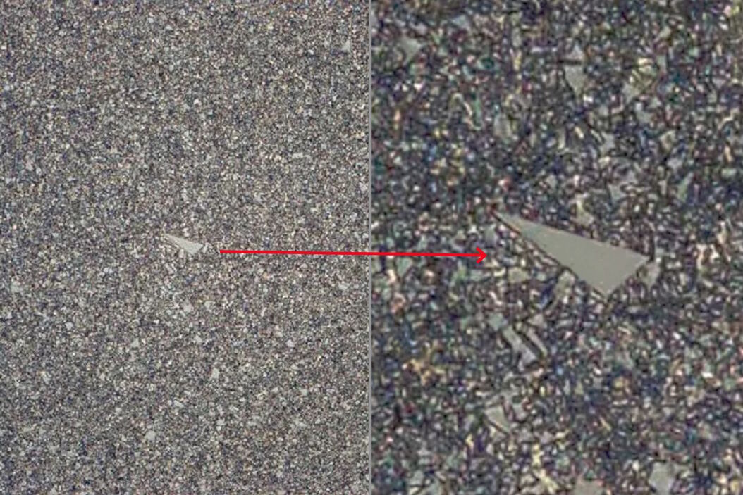 [Translate to chinese:] These images show the microstructure of a hard metal with 10% cobalt which is used for heavy-duty tools. The large increase in magnification of the right image (compared to the left) has a risk of being outside the useful range or, in other words, empty magnification. Microstructure_of_a_hard_metal_which_is_used_for_heavy-duty_tools.jpg