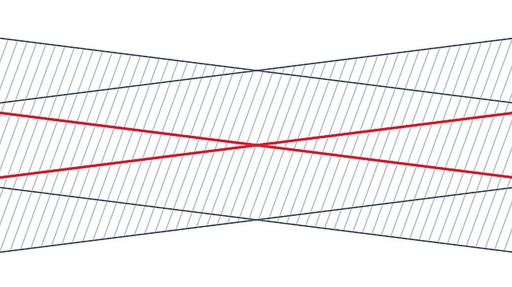 Object planes of the Greenough stereomicroscope with depth of field range.