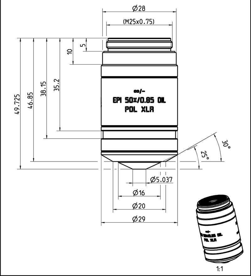 EPI 50x/0.85 OIL POL XLR