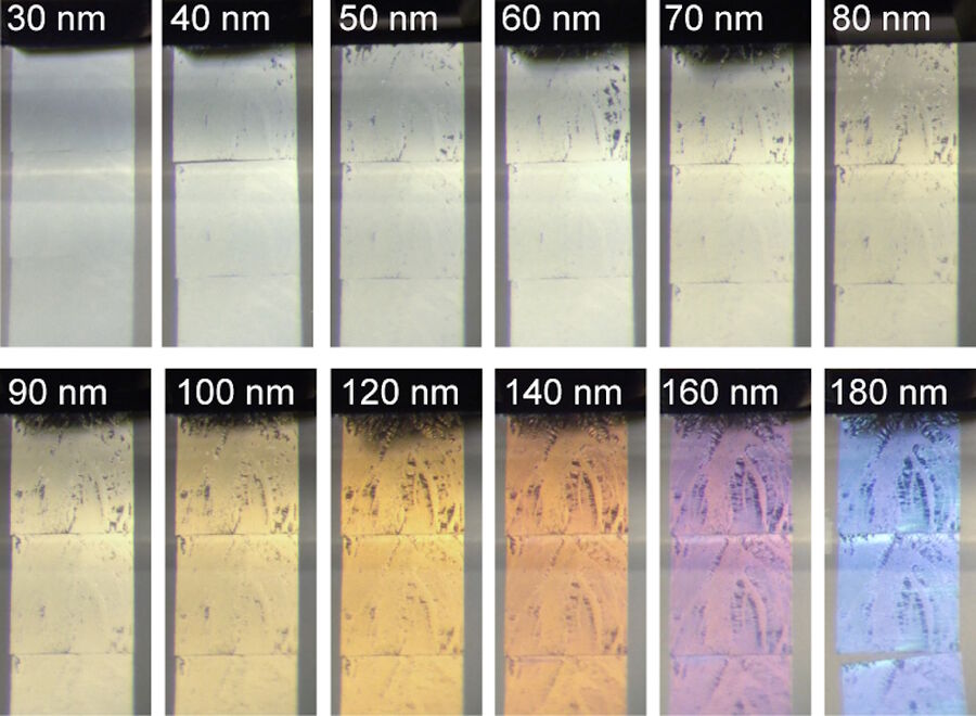 Figure 4: Real life section series obtained by increasing feed during the sectioning process from 30 to 180 nm.