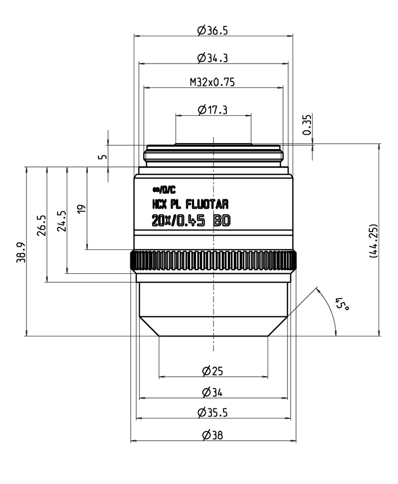 HC PL FLUOTAR 20x/0,45  BD