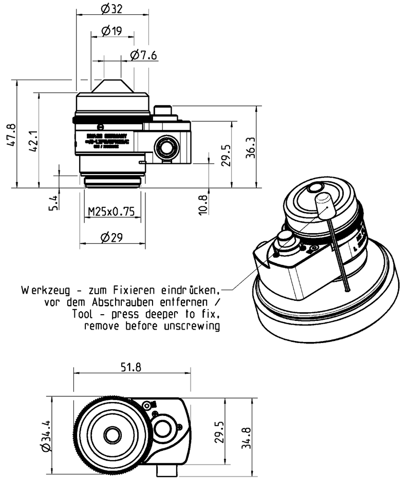 HC PL FLUOTAR L 20x/0,60 motCORR