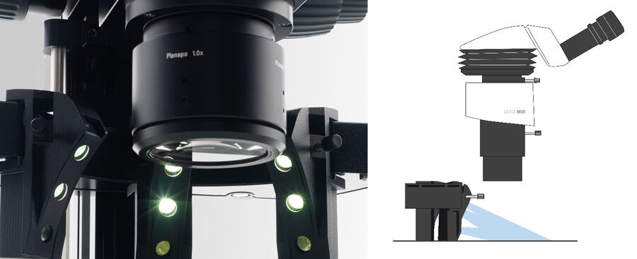 [Translate to chinese:] Multi-contrast illumination (MCI), utilizing repeatable contrast with lighting from 2 different directions and angles, is useful for parts and components with hard-to-find details.